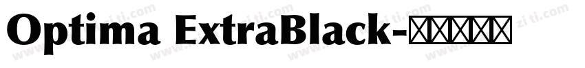 Optima ExtraBlack字体转换